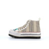 basket montante en toile beige